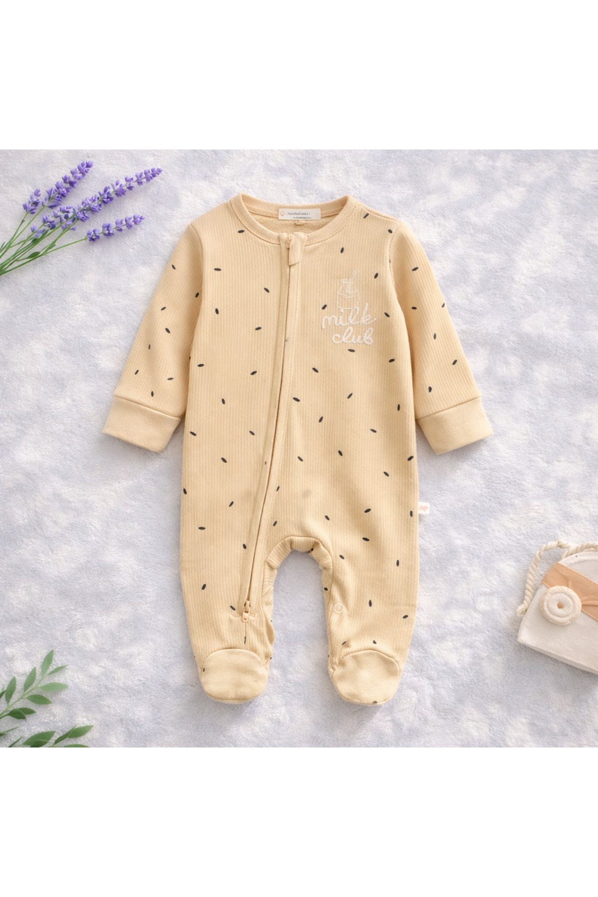 UmBaby 0–3 Ay Yenidoğan Kız Erkek Bebekler İçin 3’lü Patikli Fermuarlı Tulum Seti – %100 Pamuk fotoğrafı 6 (önizleme)