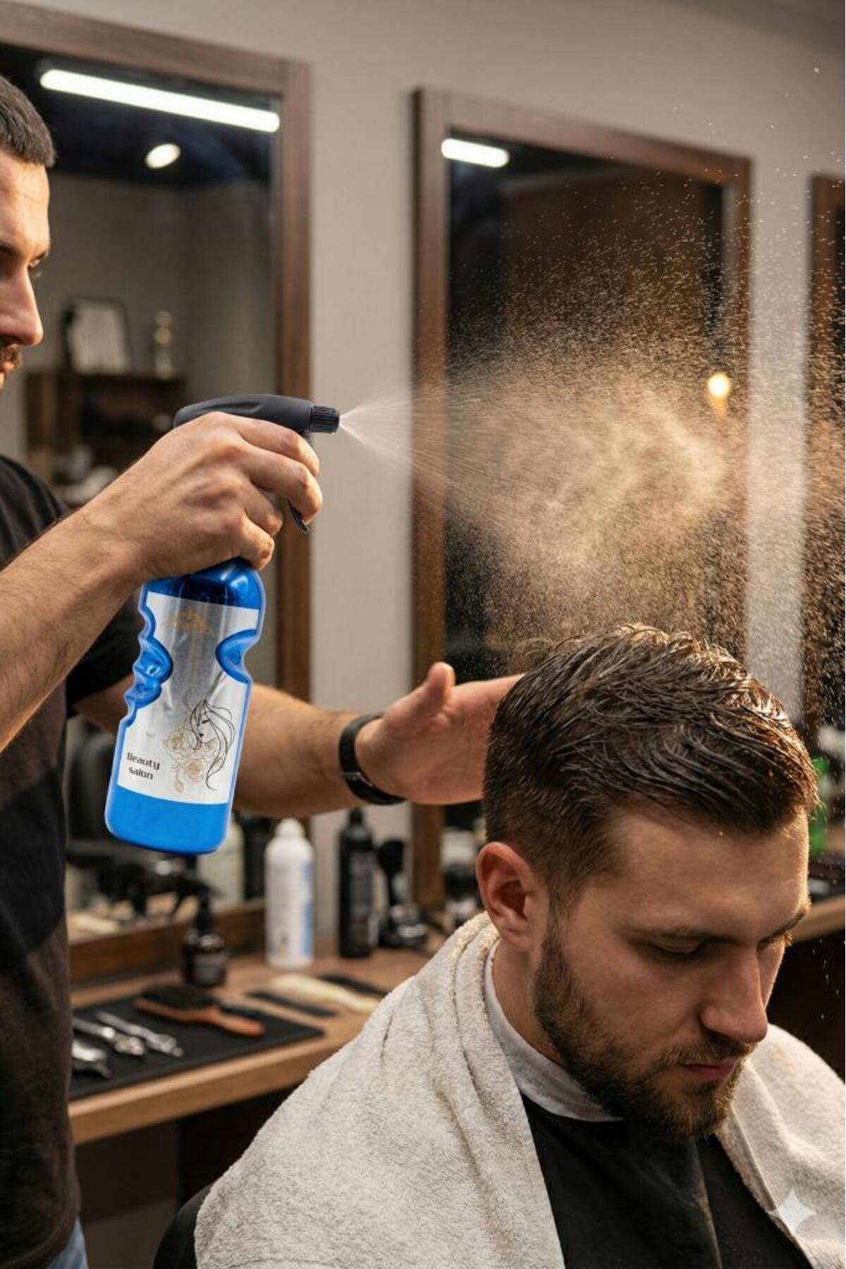 Lüks Fısfıslı Kuaför Berber Suluk 500 Ml Mavi 089 — POINT-35 — تصویر 2 از 2