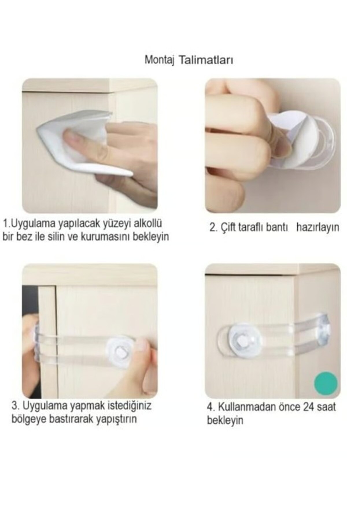 CocoVia Bebek Çocuk Dolap Kilidi Koruyucu ve Kilit Buzdolabı Kilidi Koruyucu Kilit Uzun Model fotoğrafı 3 (önizleme)