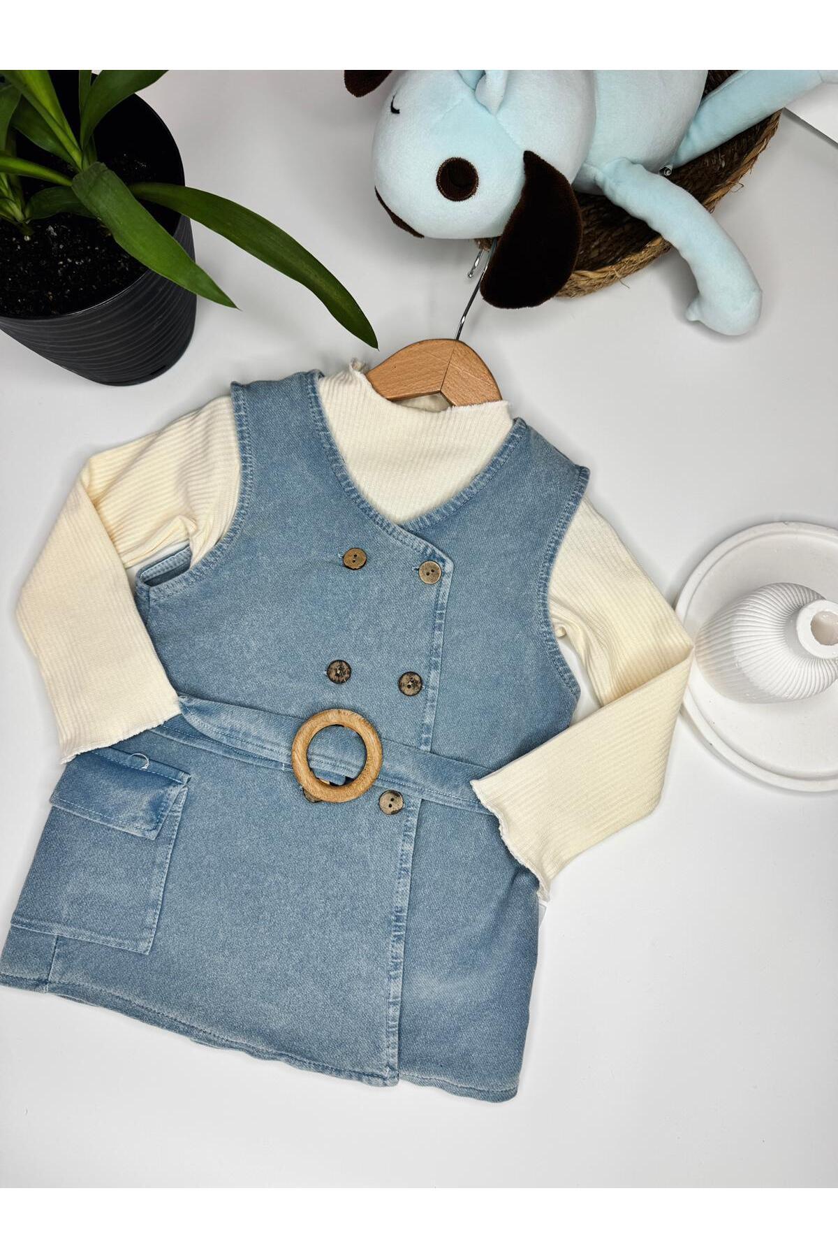 Baby Buu KIZ BEBEK KOT JİLE UZUN KOLLU FİTİLLİ BLUZ 2'Lİ %100 PAMUK TAKIM fotoğrafı 3 (önizleme)