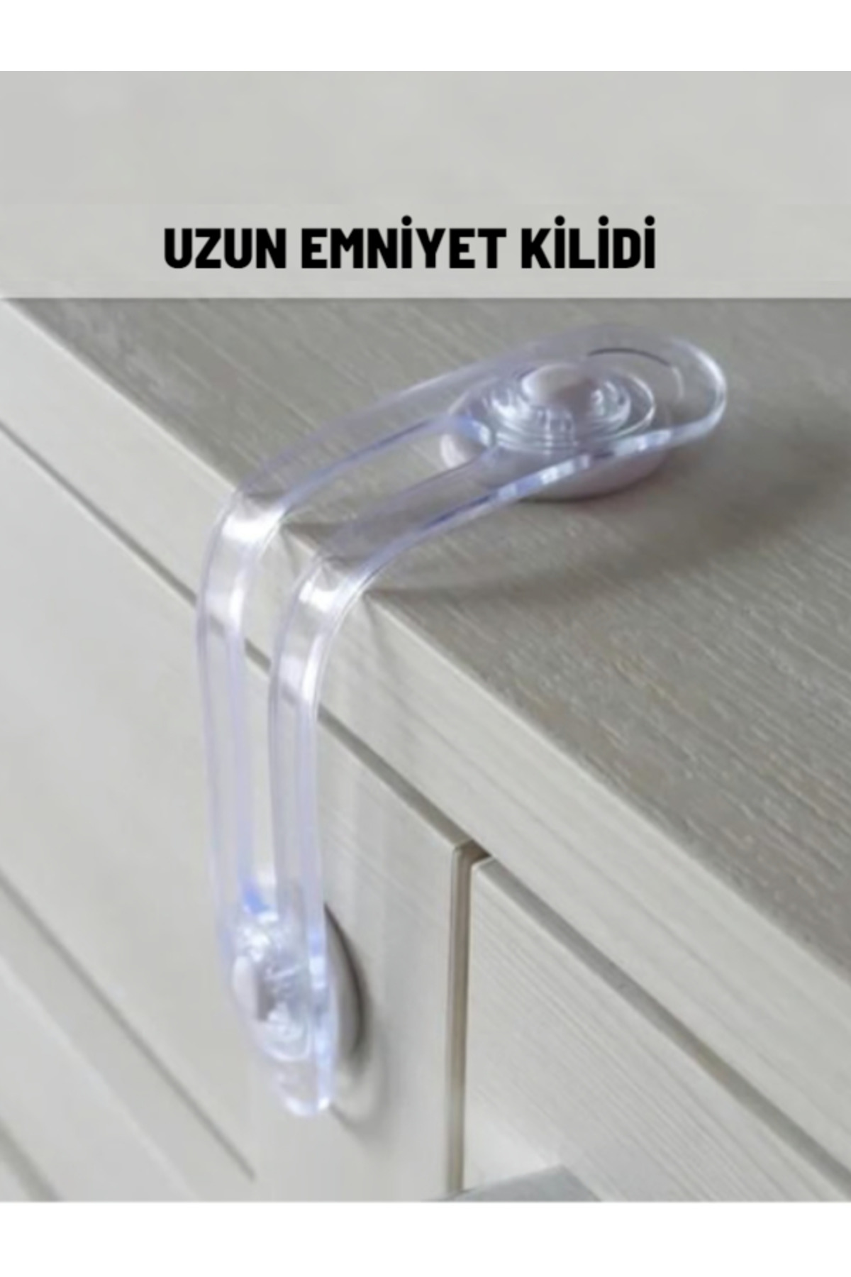 CocoVia Bebek Çocuk Dolap Kilidi Koruyucu ve Kilit Buzdolabı Kilidi Koruyucu Kilit Uzun Model fotoğrafı 2 (önizleme)