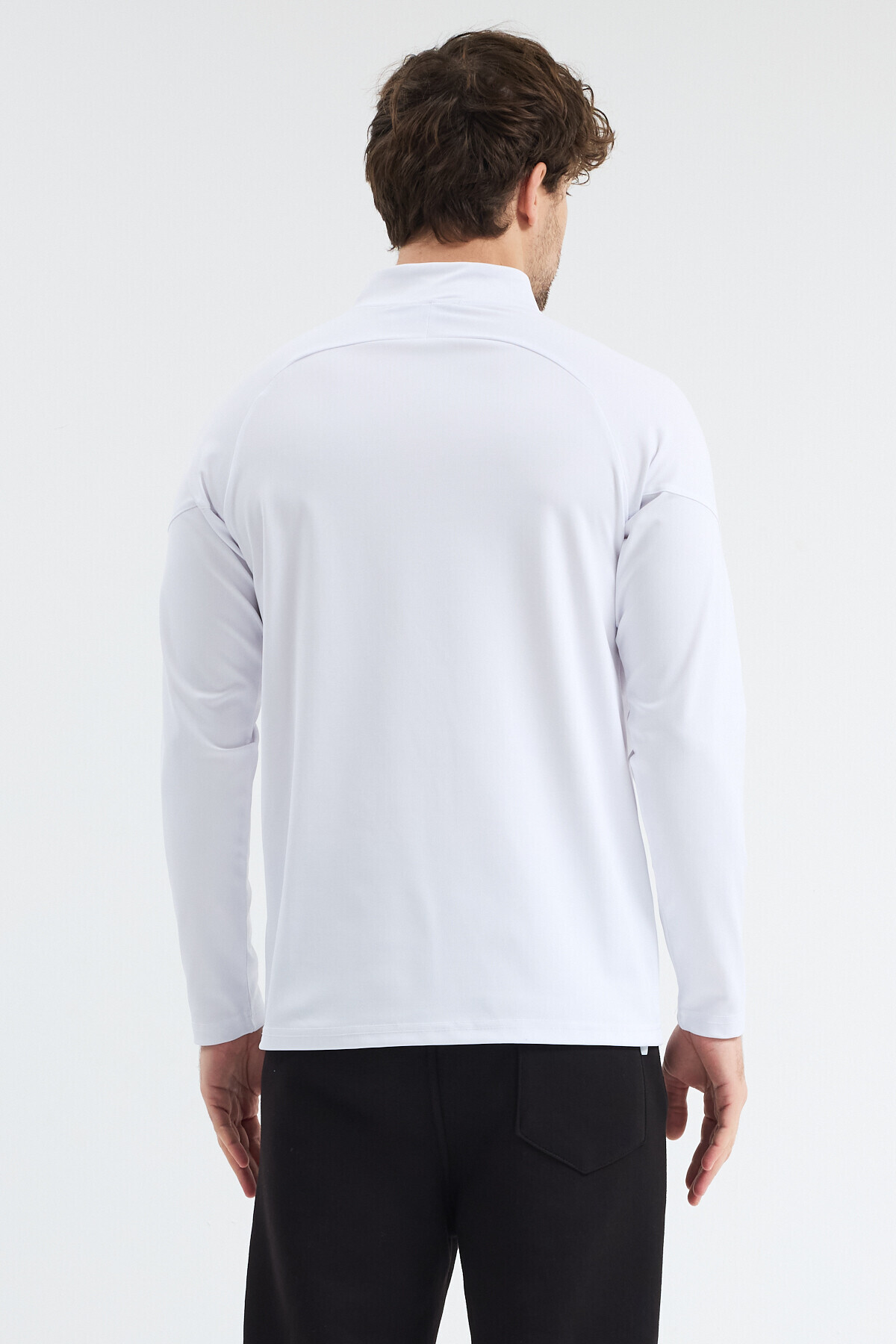 bh collection ERKEK ANTREMAN SPOR CEKET HIZLI KURUMA YARIM FERMUARLI görsel 3