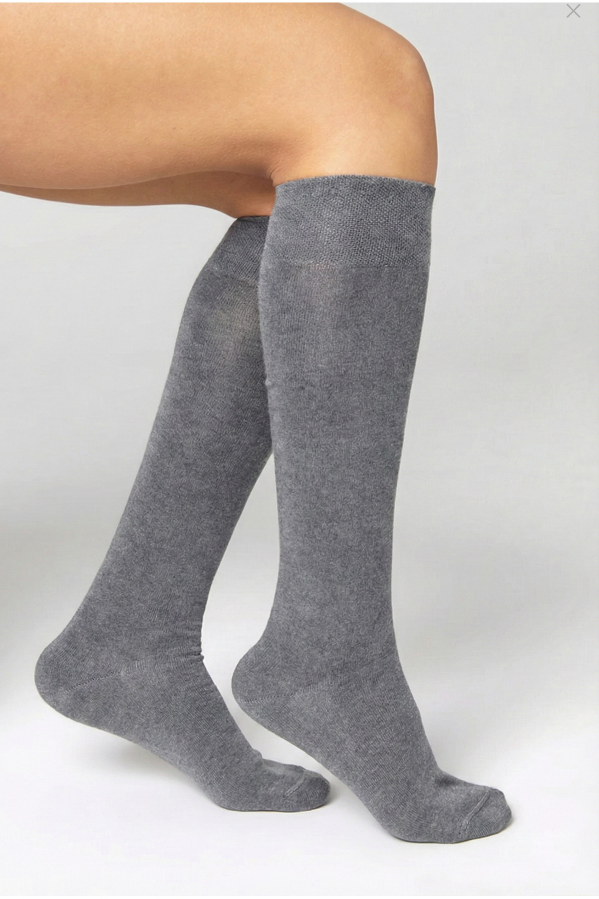 Bamboo Women's Knee-High Grey Long Soft Seamless Socks /Pants Socks /Skinless Socks