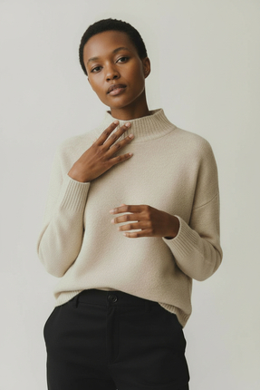 Nostos Algos Taş Balıkçı Yaka Basic Triko Kazak