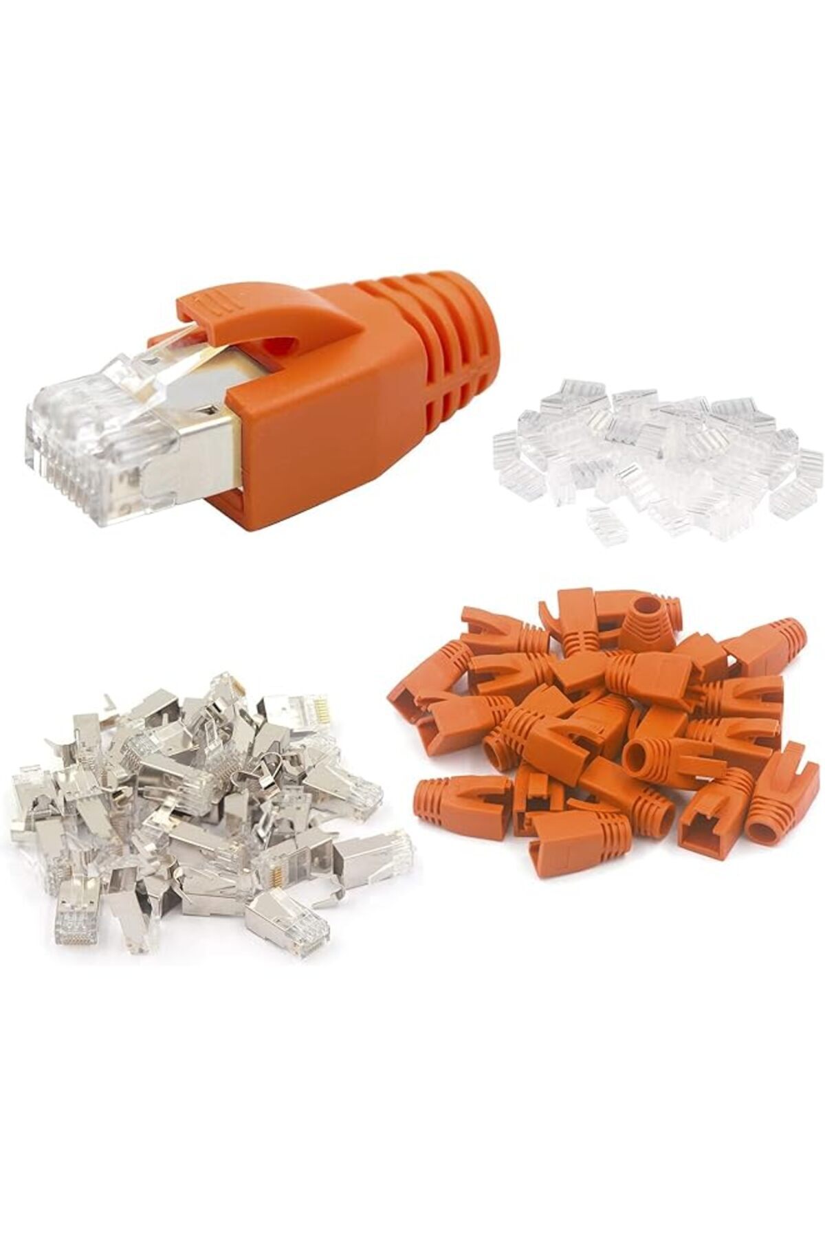 The Bros موصلات RJ45 من نوع CAT7/CAT6A، مقابس معيارية محمية مدرجة في ...