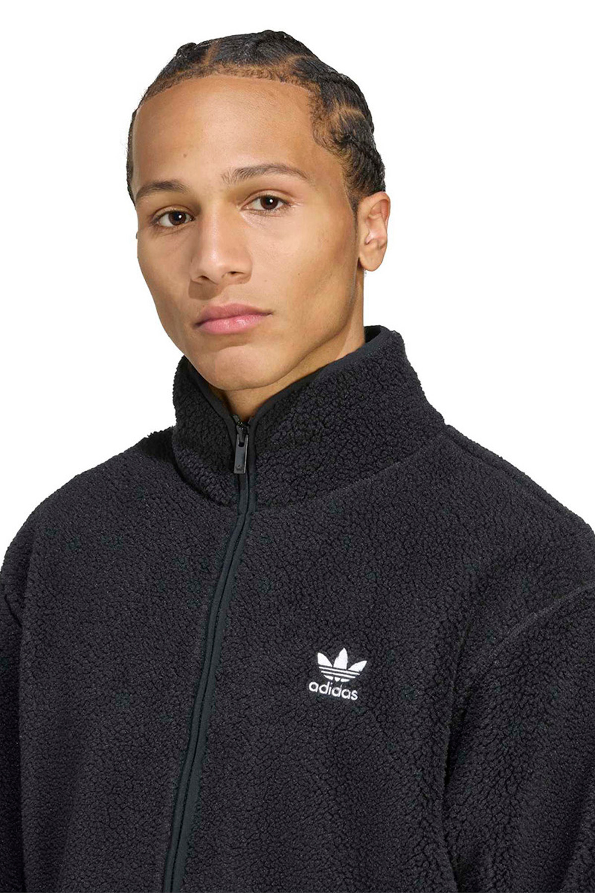 adidas Erkek Günlük Yaşam Polar Sweatshirt Essentials Jkt Jv7676 görsel 4