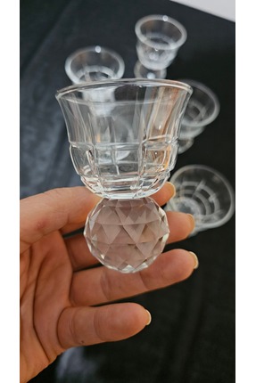 Keopsantique home Kare desenli 6 lı cam lokumluk