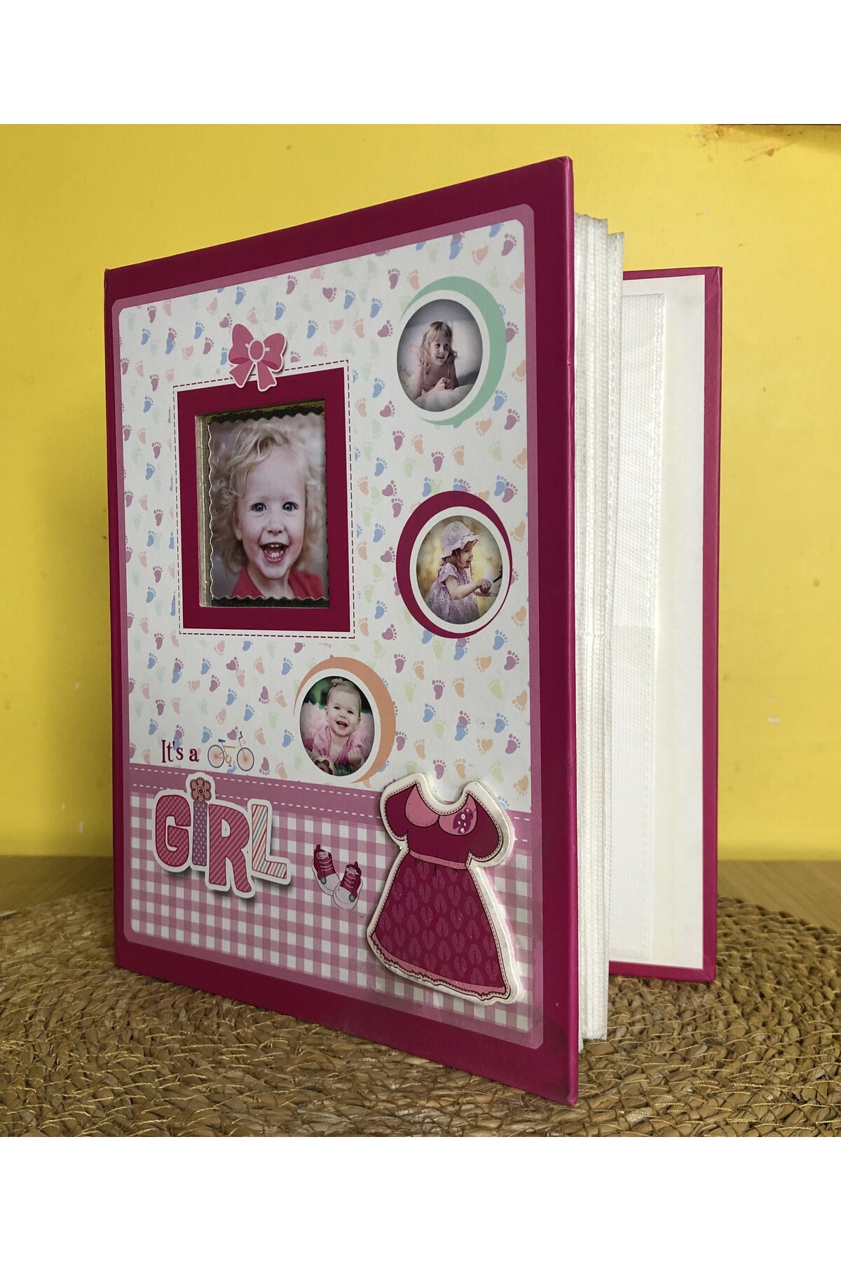 Aledo 10x15cm 200'lük Kız Bebek Desenli Fotoğraf Albümü ALD-PP46200-3 Pembe fotoğrafı 2 (önizleme)