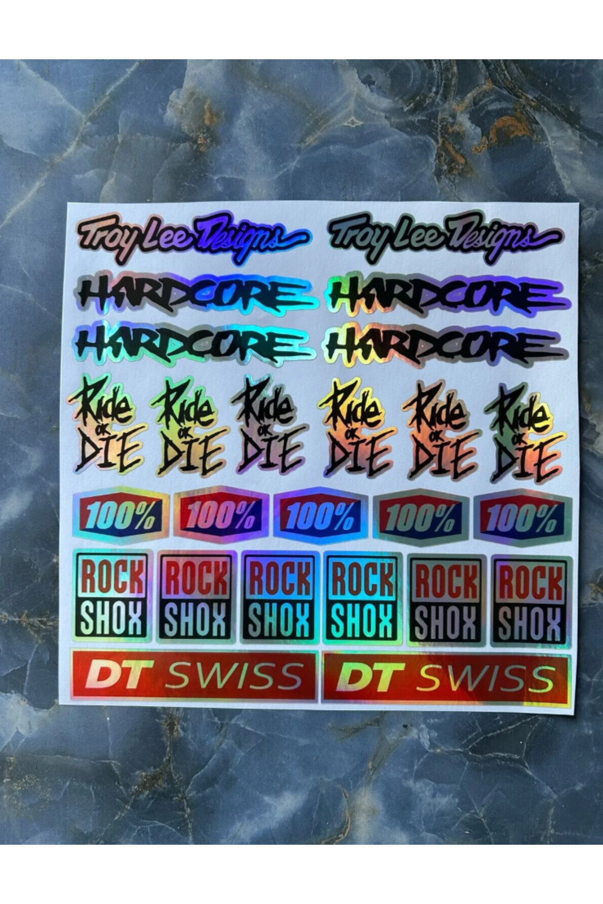 Etiket Dünyası Hologram 4 lü set Hahaha, VL, Kupon, Motorsiklet Çok Amaçlı Sticker