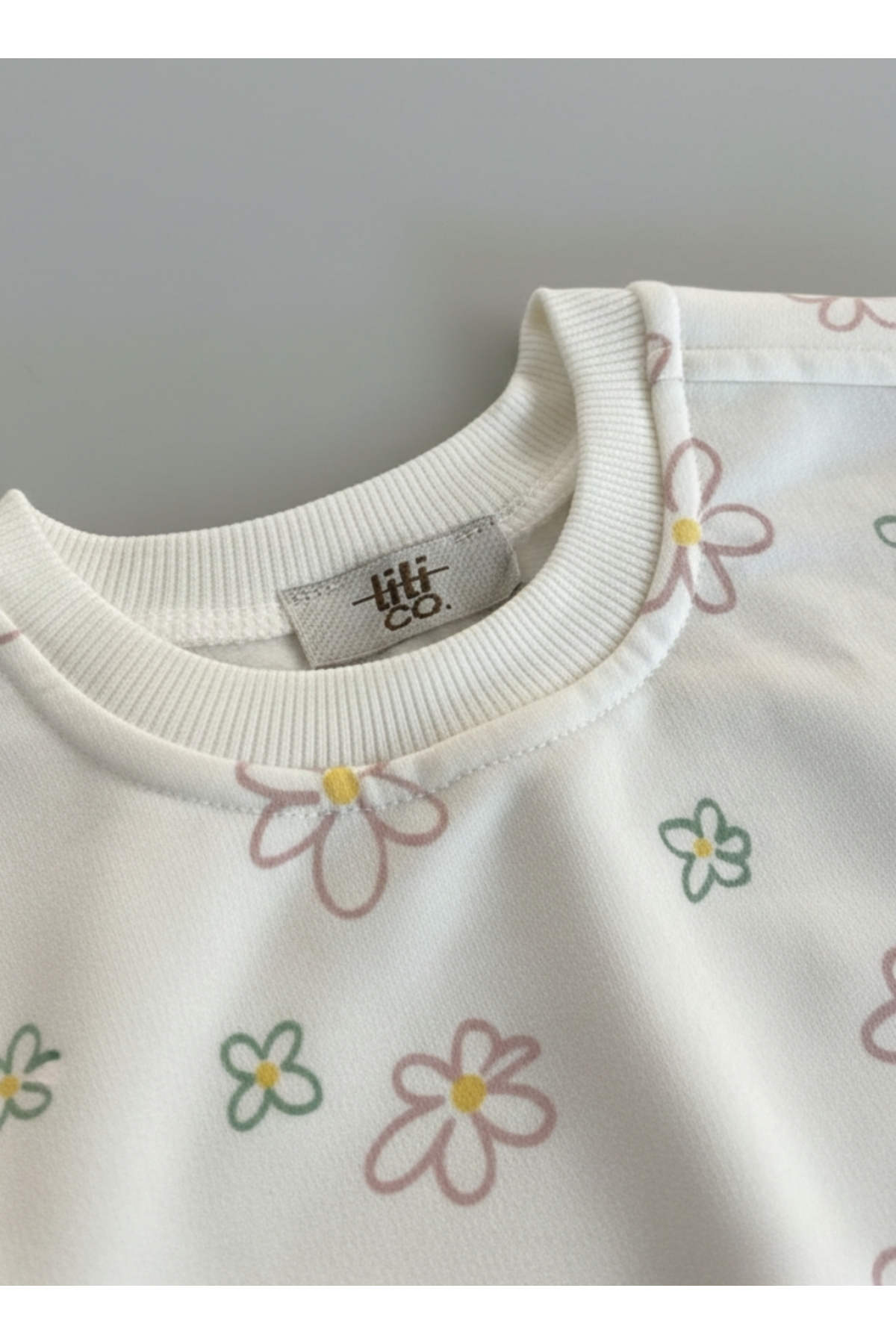 LOGO AKSESUAR Çocuk Pamuk Renkli Baskılı Oversize 2 İp 2'li Sweatshirt fotoğrafı 7 (önizleme)