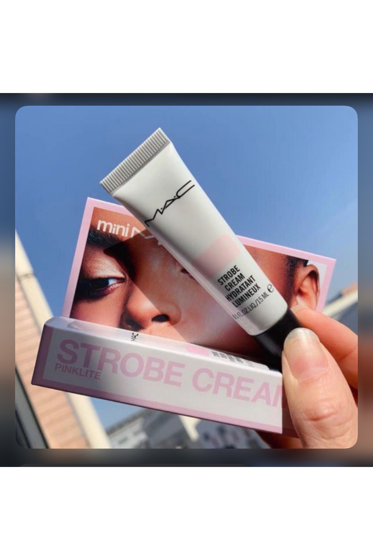 Strobe Cream Pinklight Aydınlatıcı Krem Highlighter & Makyaj Bazı Seyahat Boy 15 ml — صورتی MacStrobe15 — تصویر 2 از 4