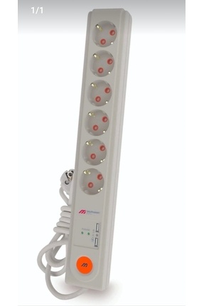 Mutlusan 6'li akim korumali USB li priz