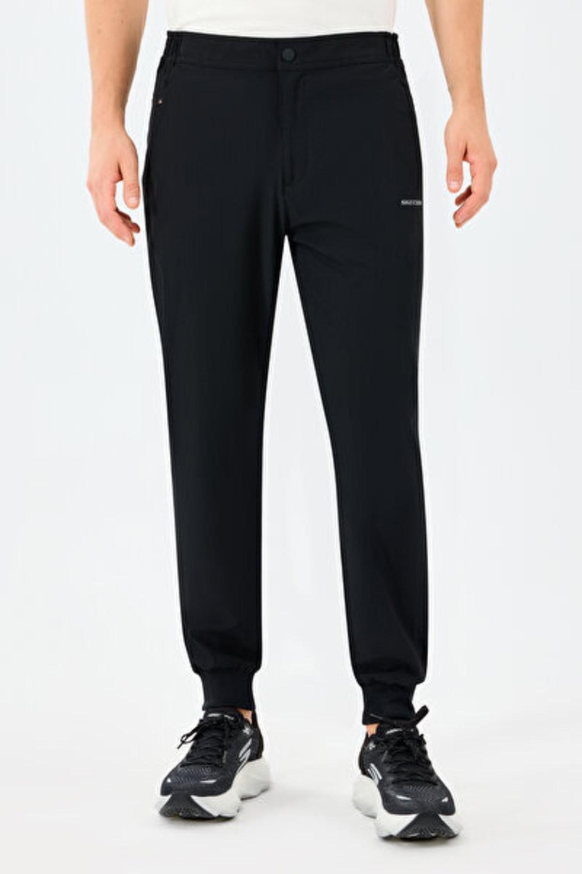 اسکچرز شلوار ورزشی مردانه میکرو کالکشن مدل Jogger با زیپ کناری - مشکی