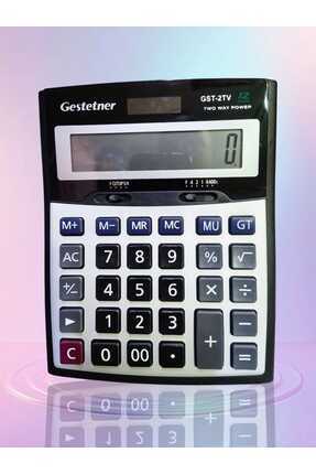 GESTETNER Hesap Makinesi Güneş Enerjili 12 Hane 15x19 Cm. Siyah Masaüstü Hesa...