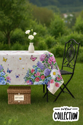 Soft Kare PVC Elyaflı Masa Örtüsü – Silinebilir, Su Geçirmez, Modern Desen, M...