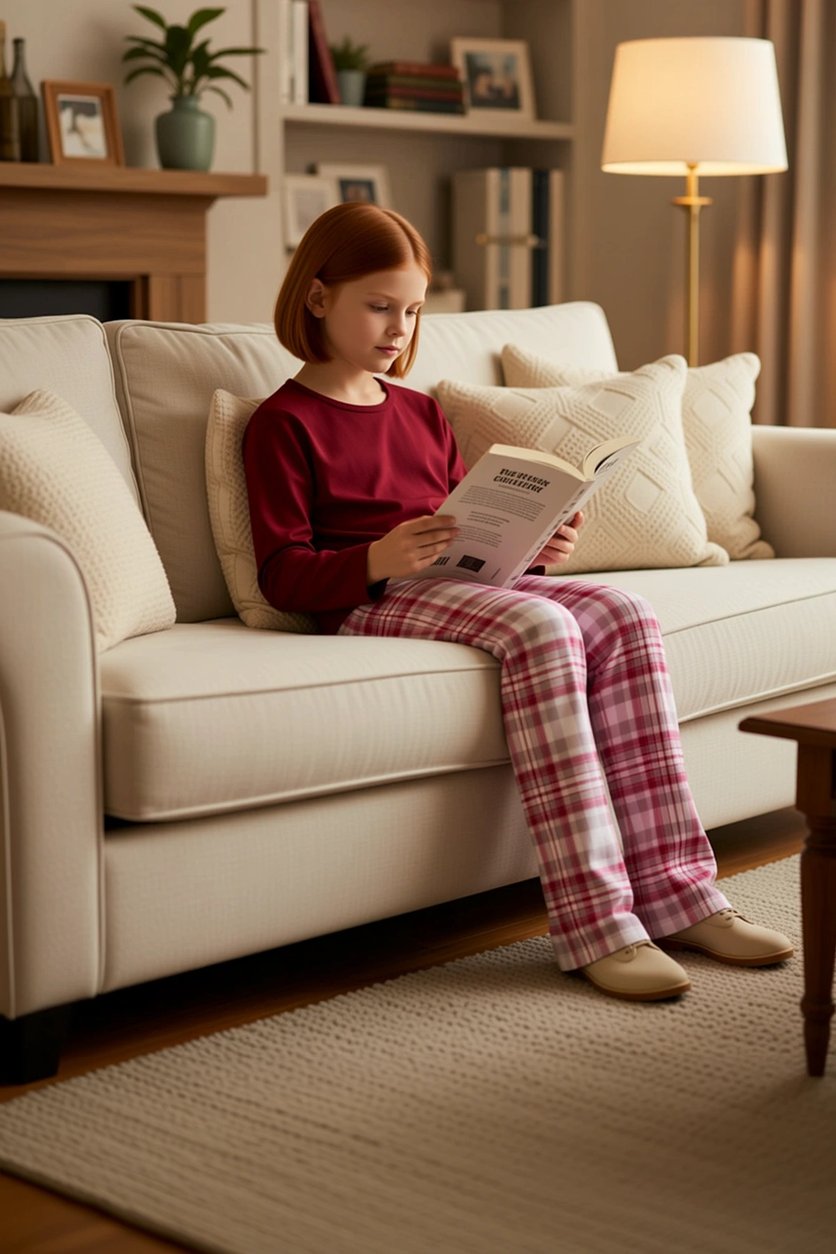 Kız Çocuk Bisiklet Yaka Standart Kol Uzun Kol Regular Kalıp Pijama Takımı Dayanıklı %100 Pamuk