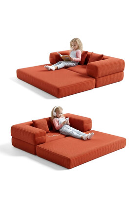 foamly 140x70 cm Modüler Çocuk Koltuğu - Fonksiyonel Oyun Minderi ve Kanepe T...