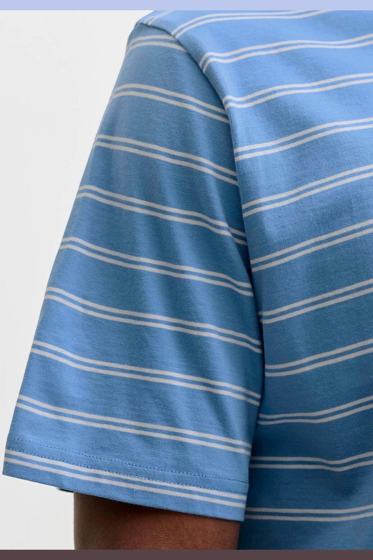 تیشرت مردانه گلدوزی شده آستین کوتاه | جک اند جونز Jack & Jones 12291021 - تصویر 7