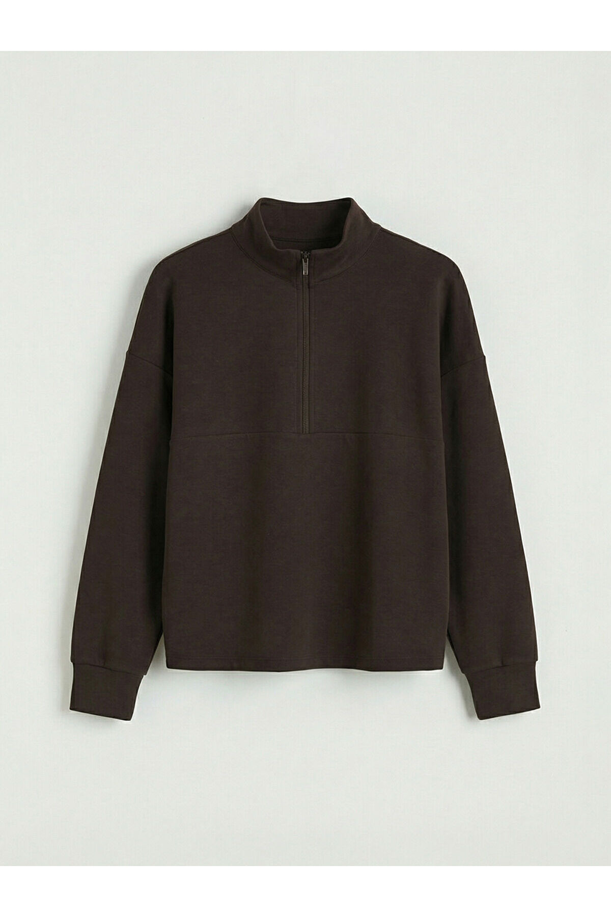 LC Waikiki KOOR SPORT Kahverengi Dik Yaka Soft Touch Oversize