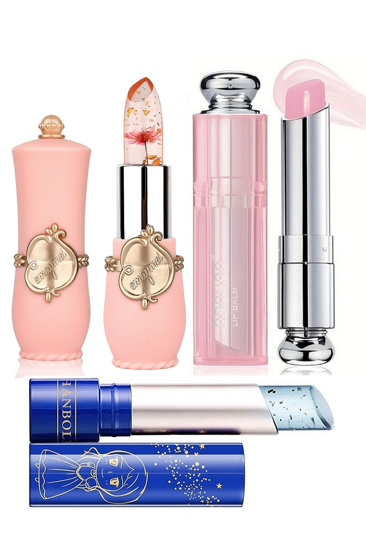 Lesvip's 3'lü Dudak Bakım Seti - Çiçekli Ruj & Ultra Dudak