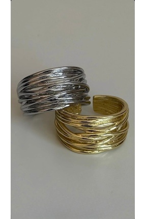 Lita Çoklu İp Model Silver Yüzük