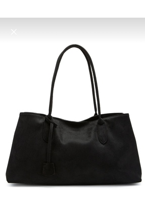 FirstRoseStore Süet Mıknatıs Kapama Geniş Kol Çanta Siyah