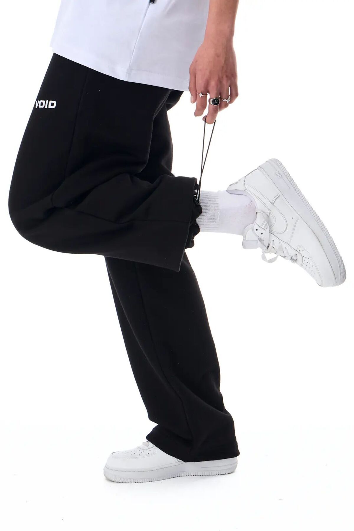 EDİZER COLLECTİON  VOİD Ayarlanabilir Paça BAGGY Unisex Eşofman Altı - Görsel 2