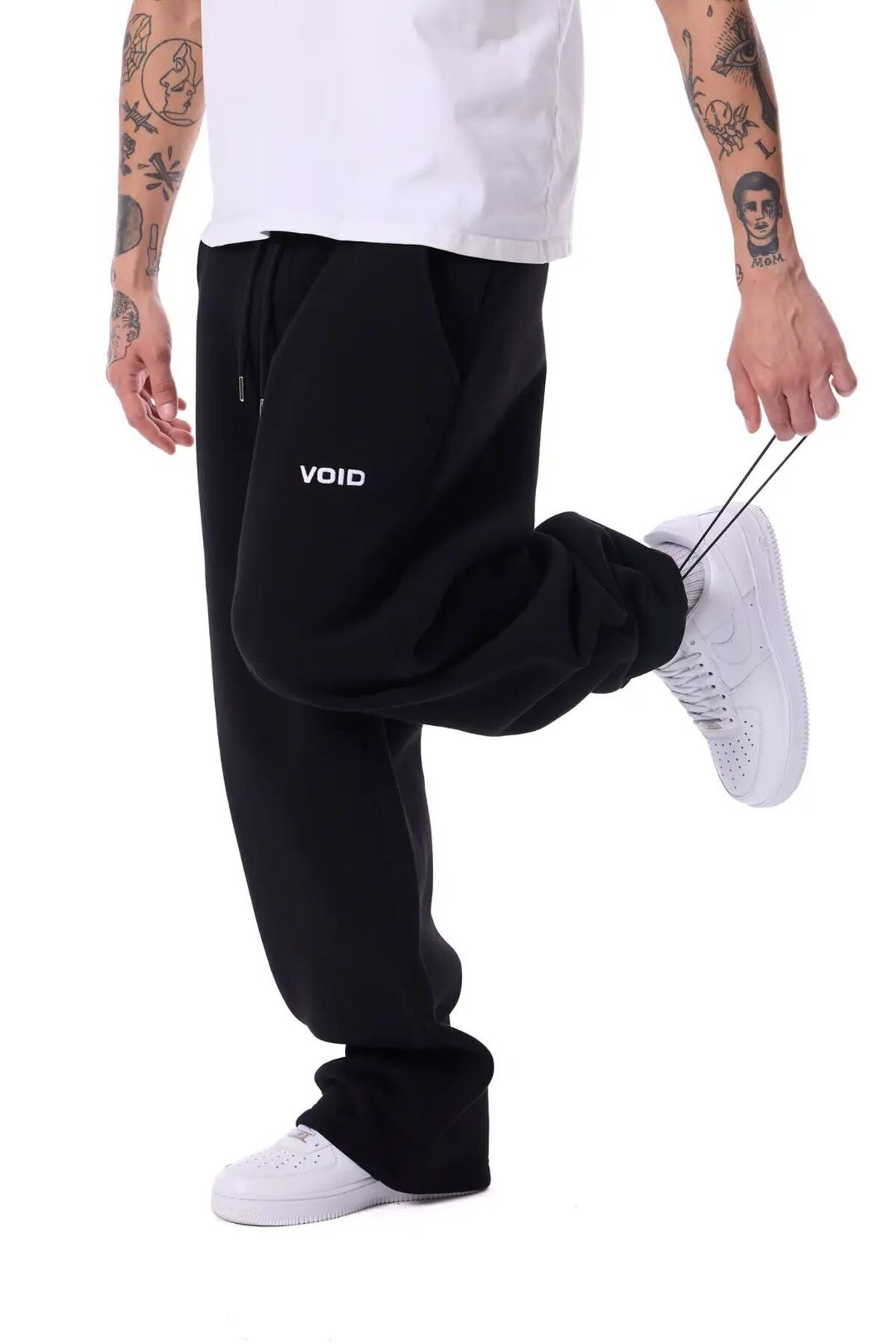 EDİZER COLLECTİON  VOİD Ayarlanabilir Paça BAGGY Unisex Eşofman Altı - Görsel 3