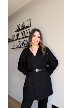 AÈC PRIVÈ Kadın Özel Tasarım Kemerli Blazer Ceket