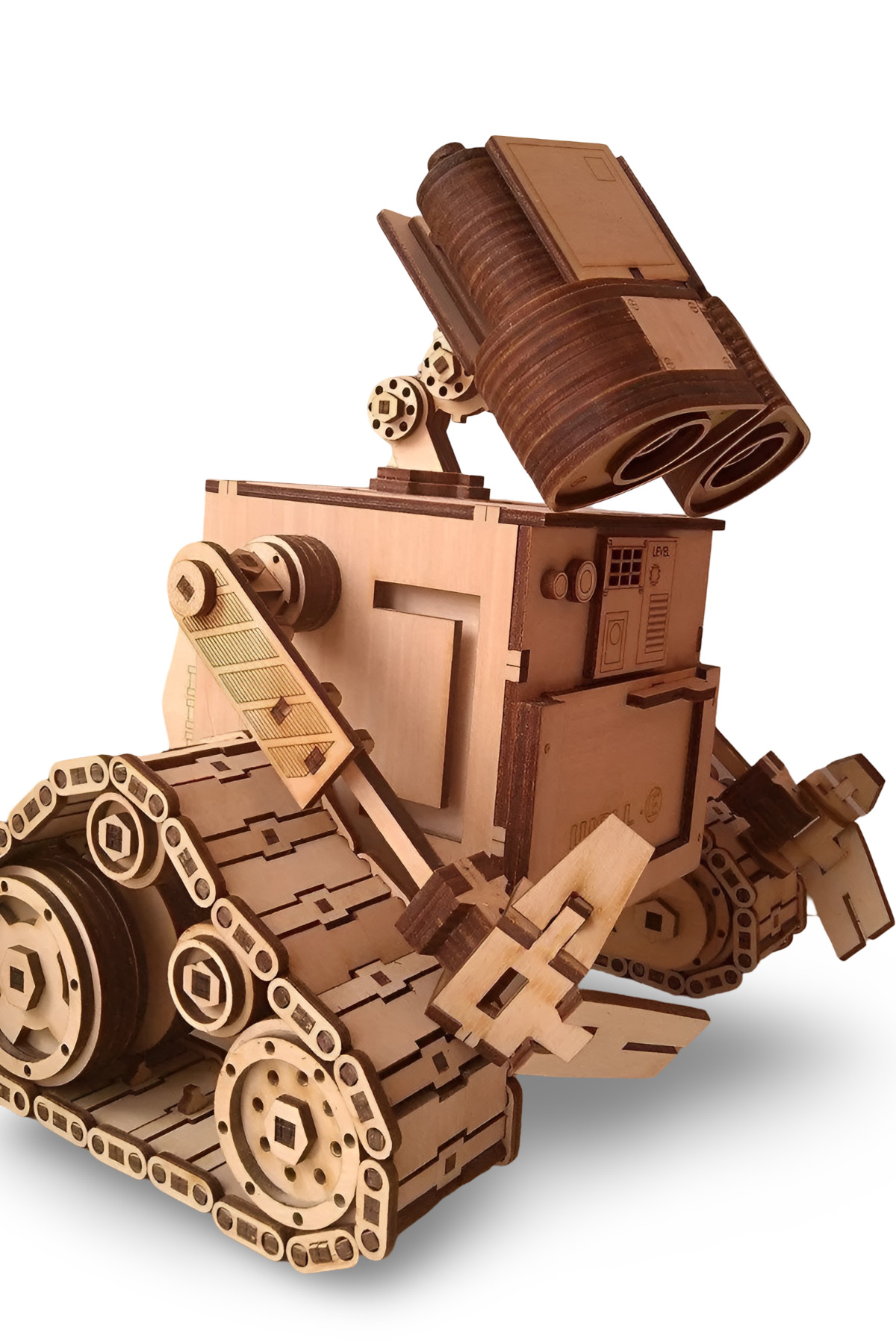 ALGWOOD 3 Boyutlu Wall-E Explorer Robot Ahşap Maket – 403 Parça