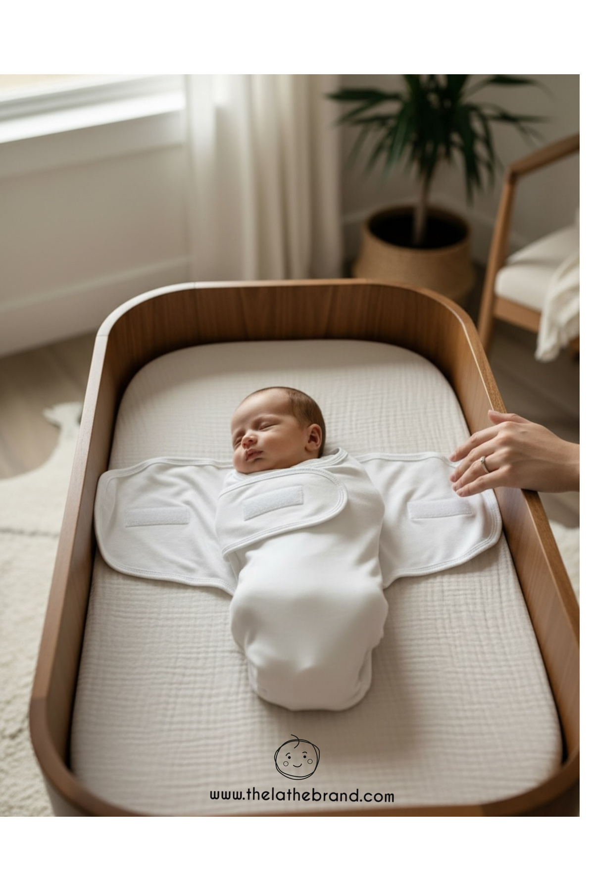 THELAKIDS ‘Sleep mode:on’ Aplikeli Örme Bebek Bel Destekli Kundak fotoğrafı 2 (önizleme)