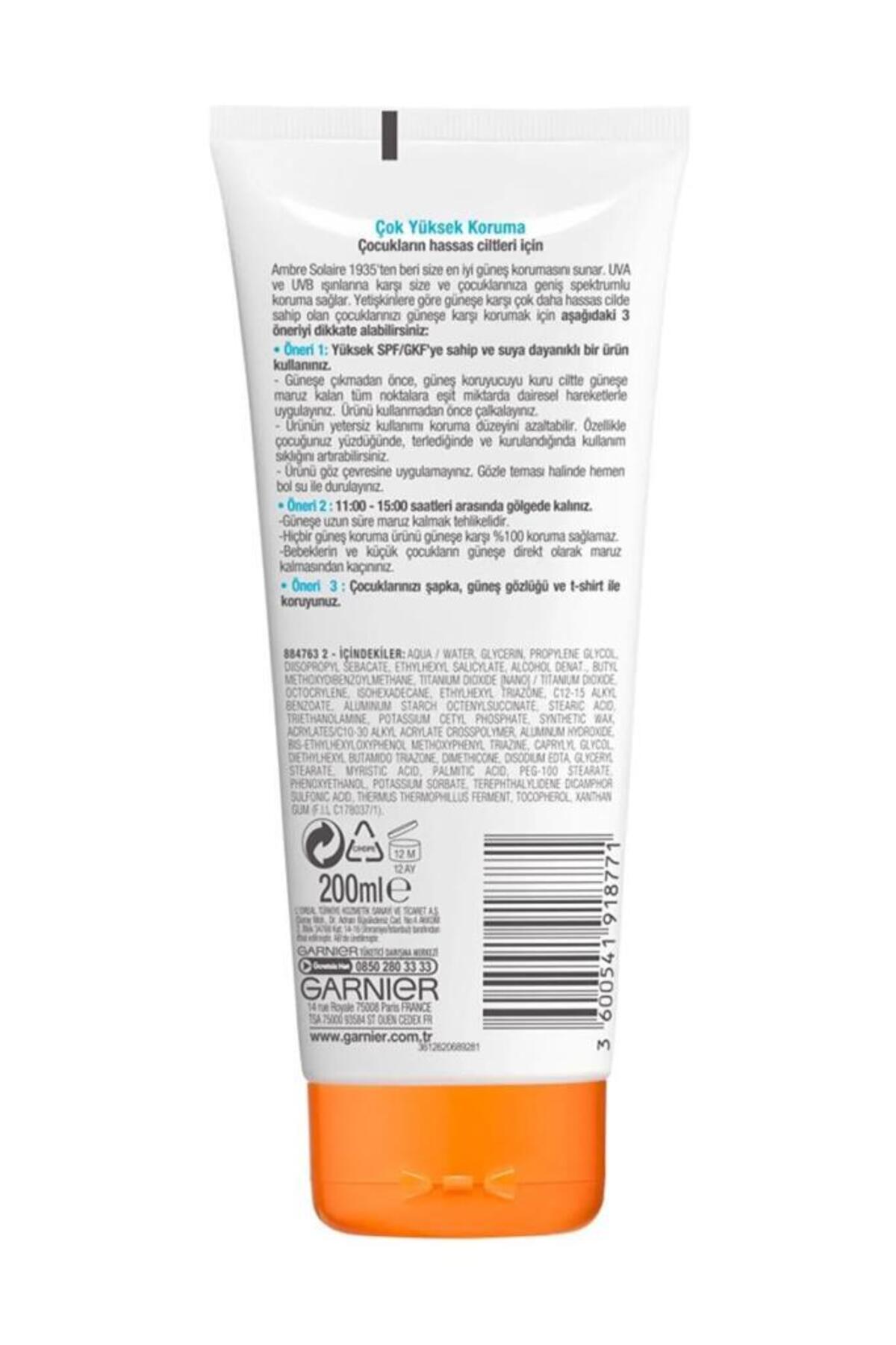 Garnier Ambre Solaire Sensitive Advanced Çocuk Hipoalerjenik Güneş Koruyucu Süt Spf50+ 175ml fotoğrafı 3 (önizleme)