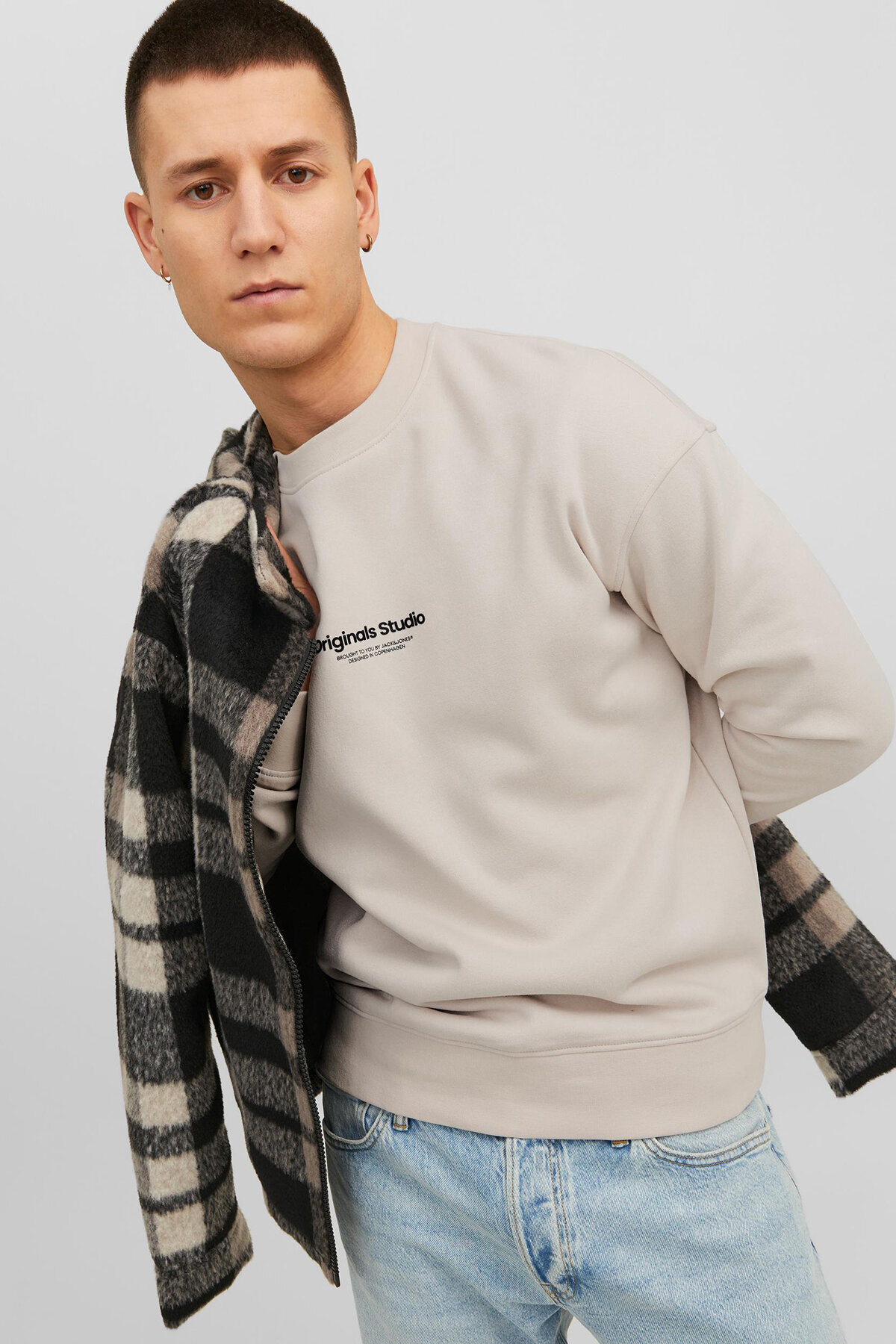 سویشرت مردانه راسته آستین بلند | جک اند جونز Jack & Jones 12241694 - تصویر 6