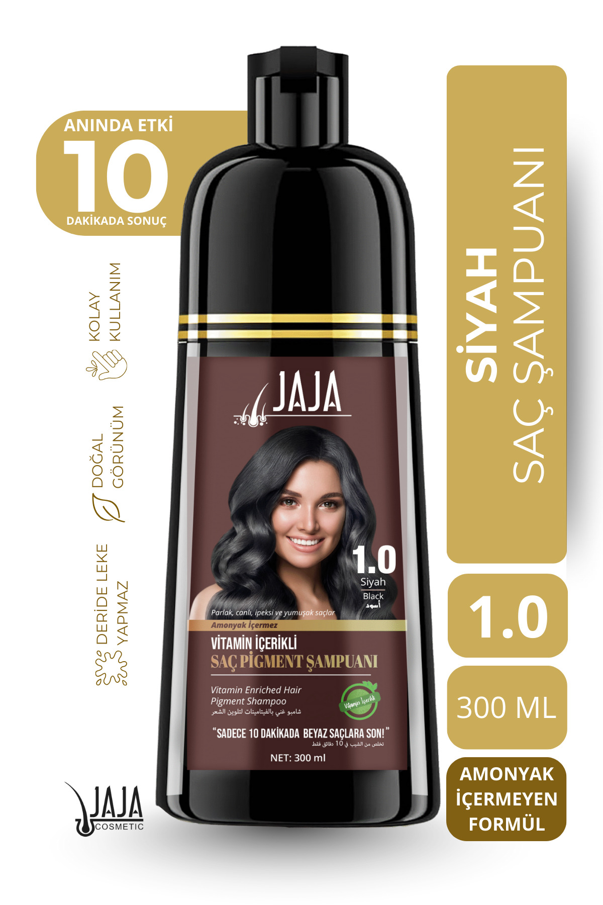 Jaja Siyah (Black) Saç Pigment Şampuanı 1.0 | 300 ML & Vitamin İçerikli - Fiyatı, Yorumları