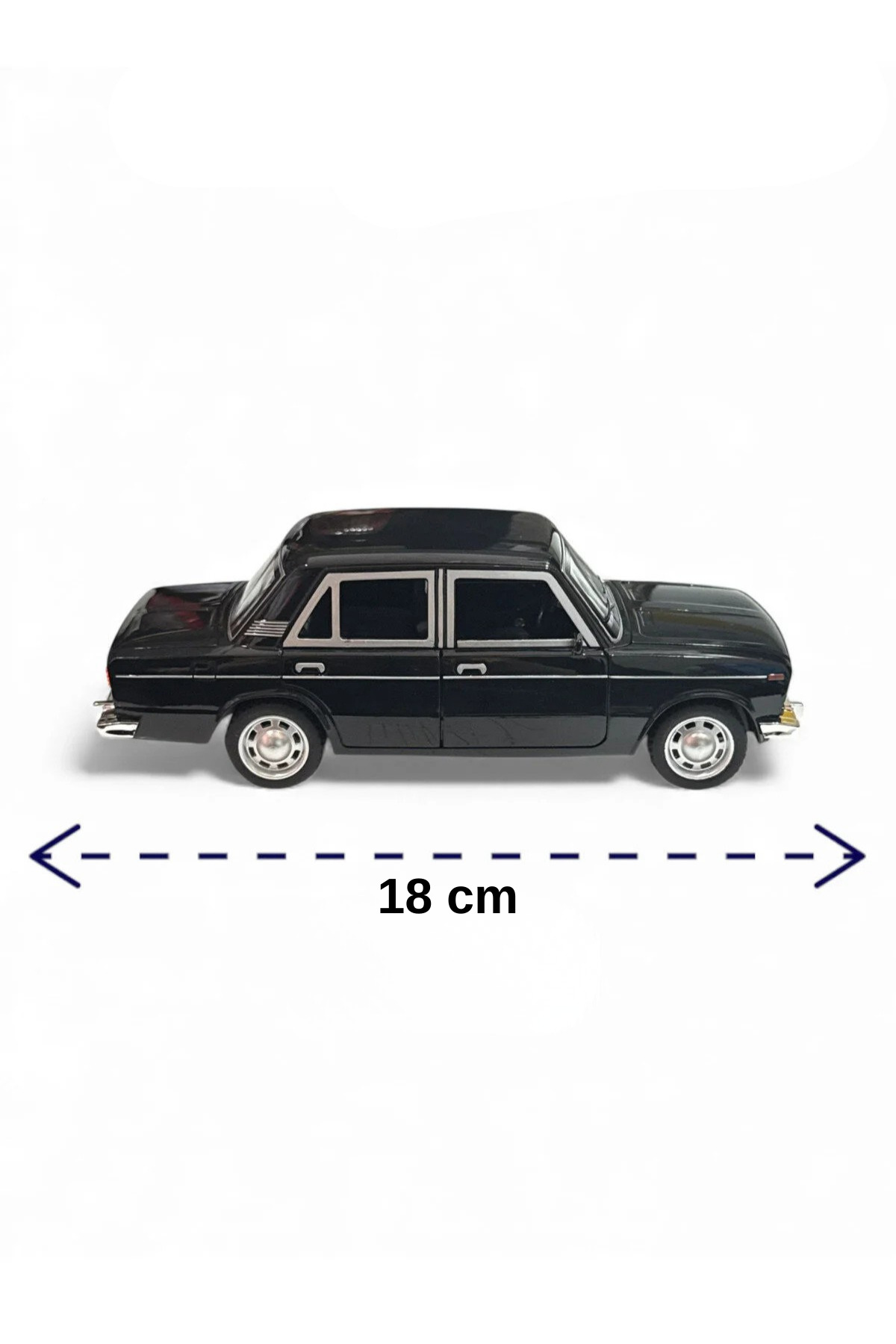 craftivio Lada Vaz 2107 Model Araba 1:24 Ölçek (18cm) Sesli Işıklı Çek Bırak Siyah fotoğrafı 7 (önizleme)