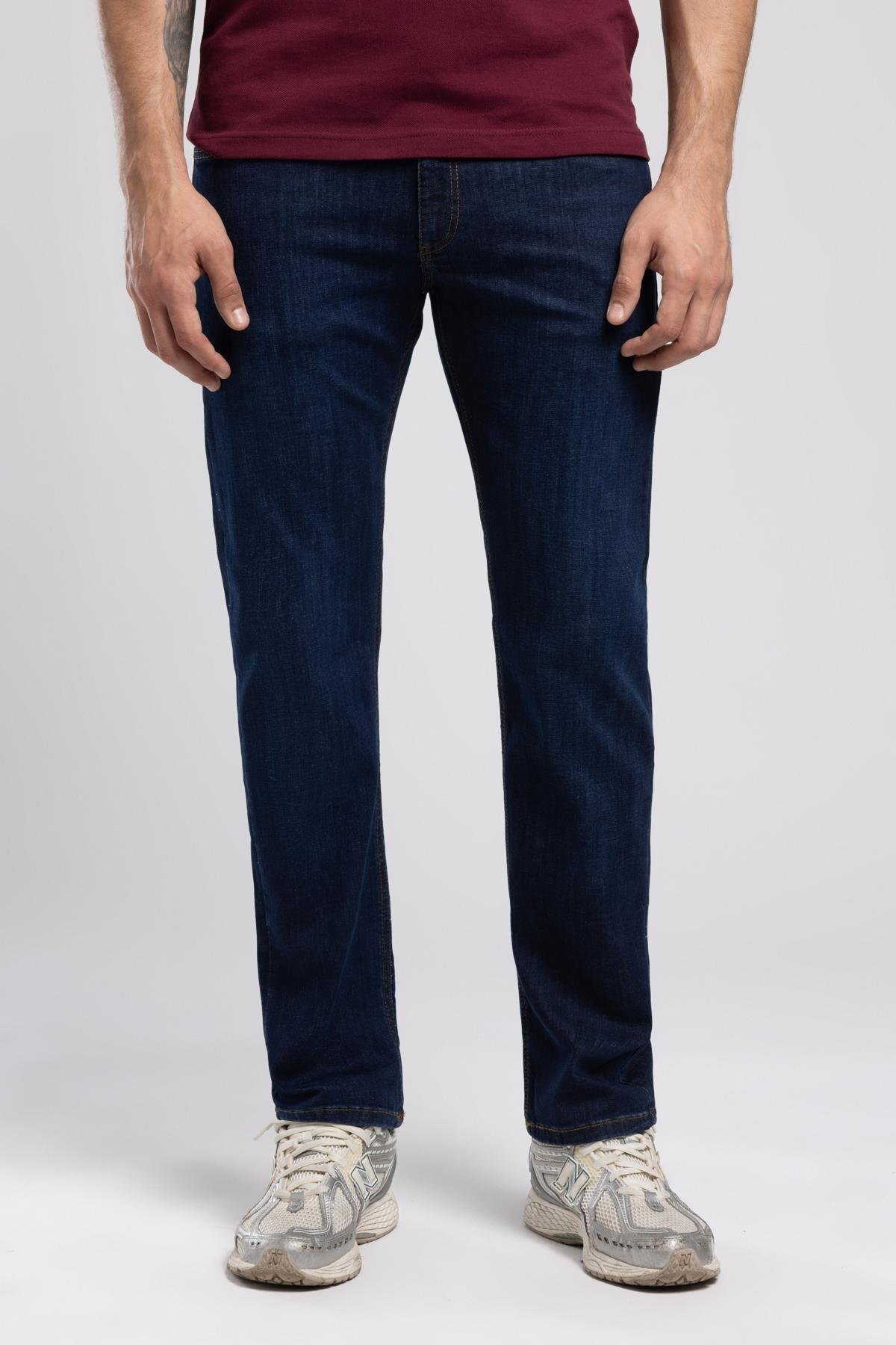 Lee Cooper Henri Normal Bel Normal Kesim Düz Paça Mavi Erkek Jean Pantolon görsel 3