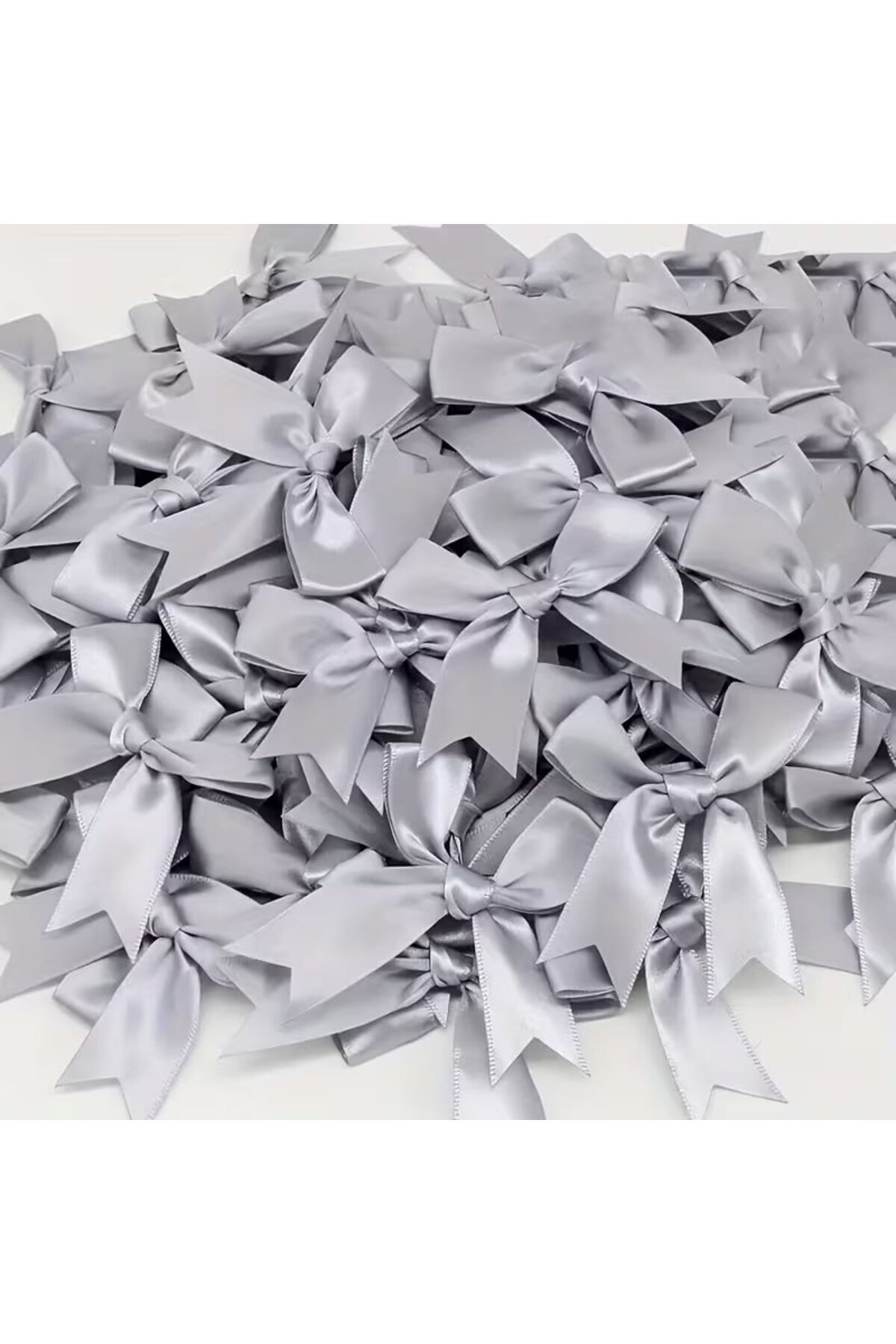 Satin Ribbon Ready Bow 10 Pieces, Suitable for Decoration, 2 cm wide Bow