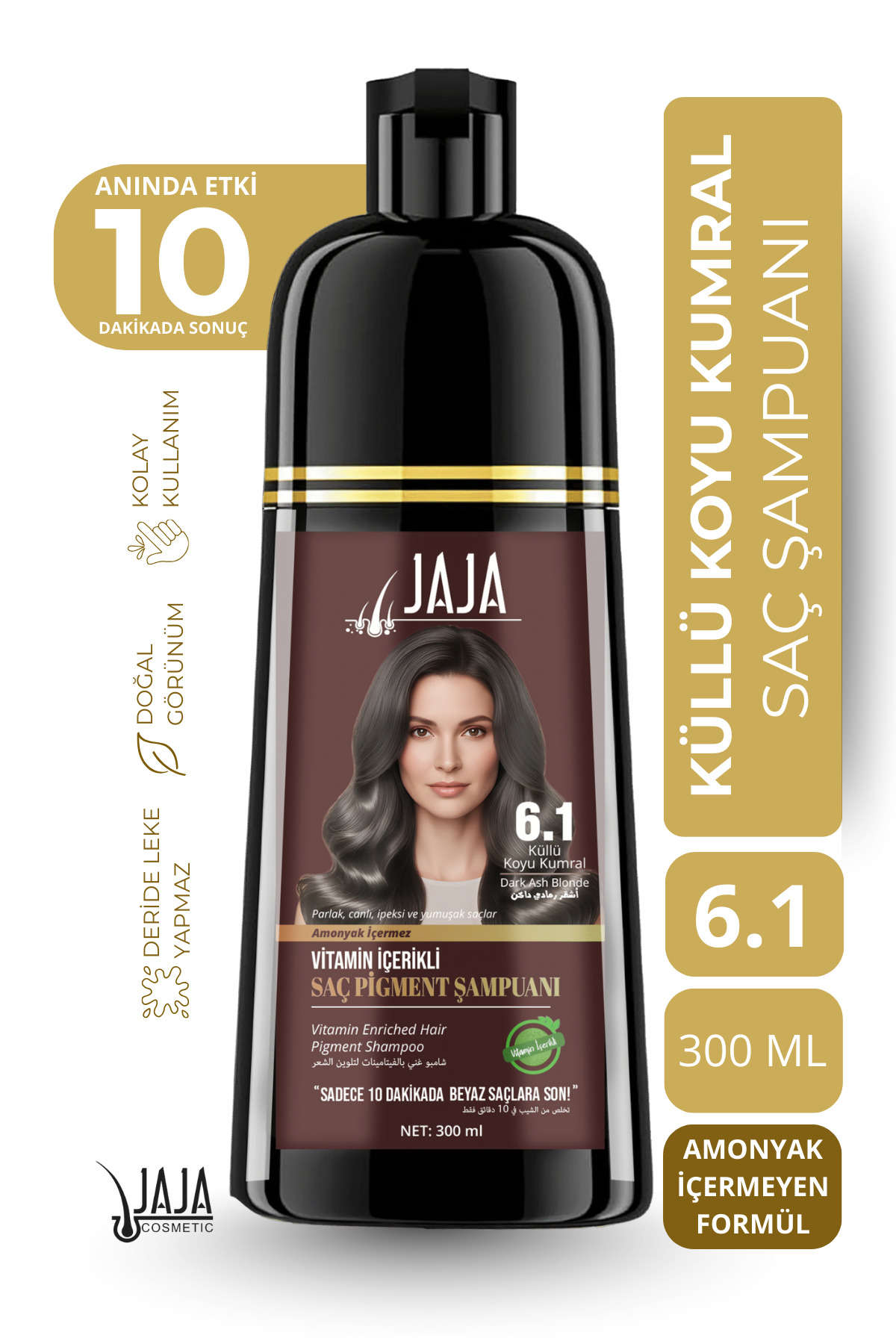 Jaja Küllü Koyu Kumral (Ash Dark Brown) Saç Pigment Şampuanı 6.1