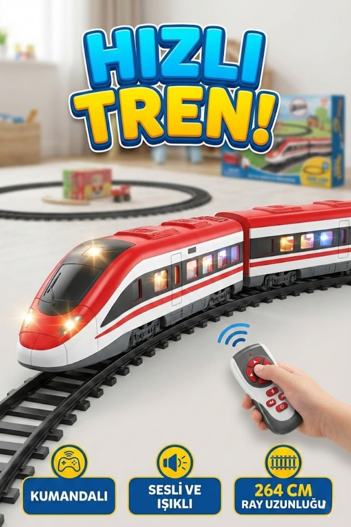 craftivio Uzaktan Kumandalı Mıknatıs Bağlantılı Hızlı Tren Seti