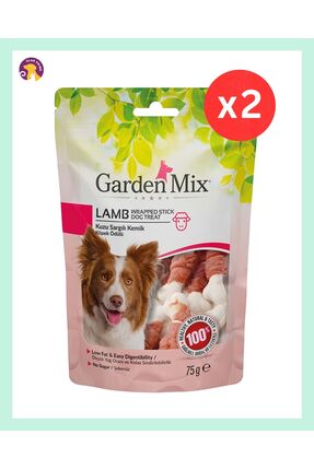 Gardenmix Kuzu Sargılı Kemik Köpek Ödülü 75 gr (2 Adet)