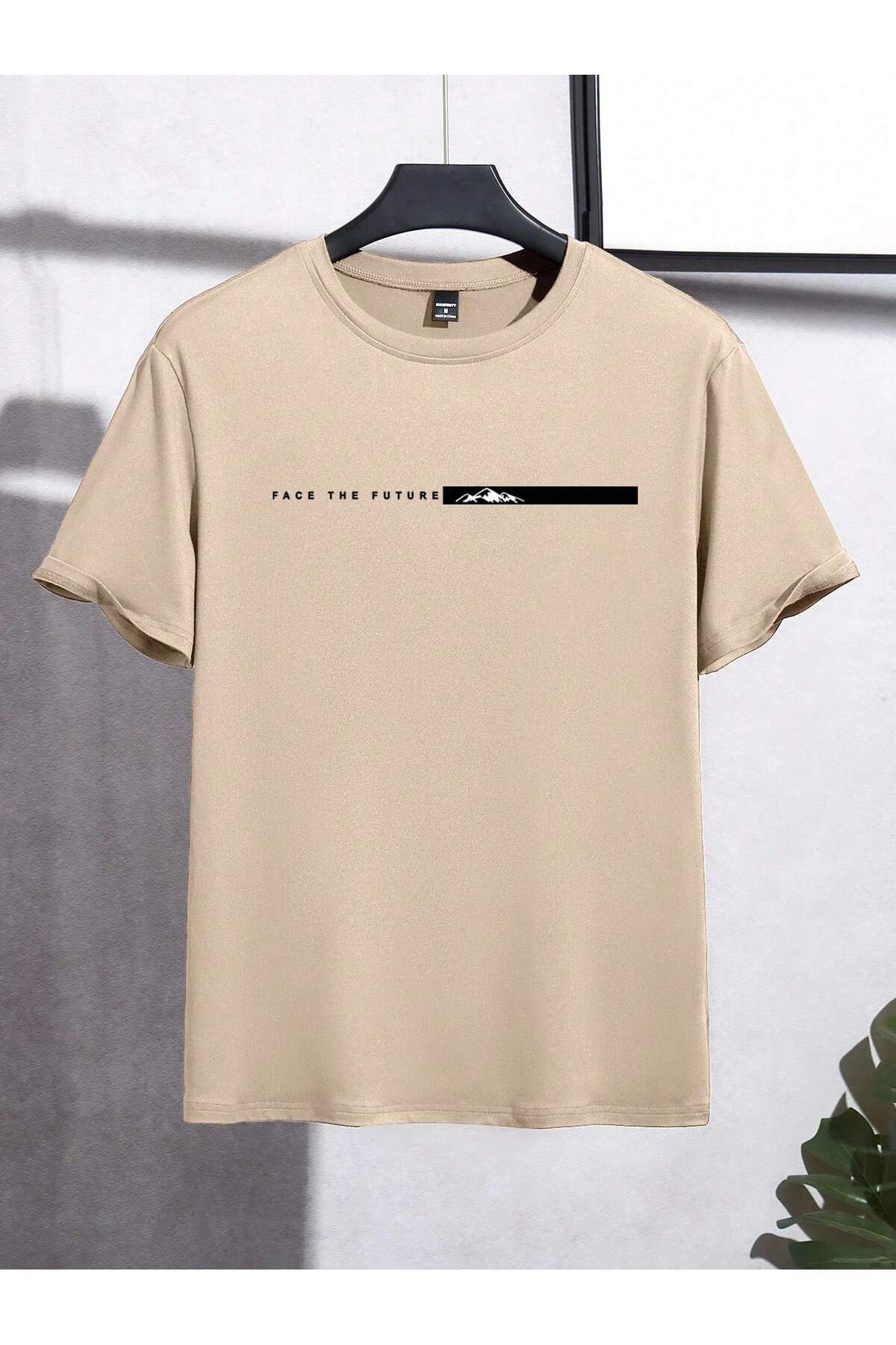 By Layina  FACE TO FUTURE ÇİZGİ ERKEK TİŞÖRT - Görsel 3