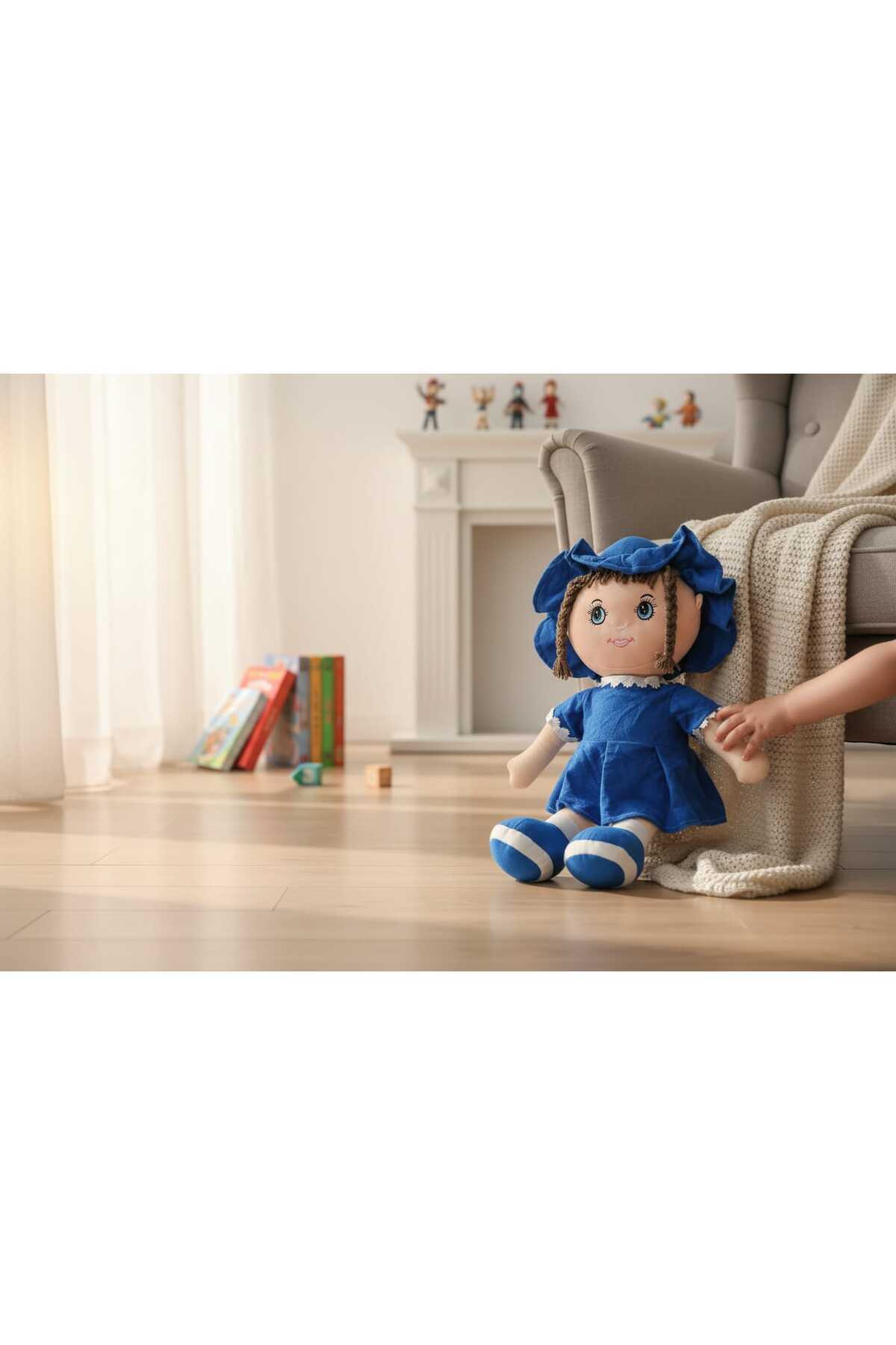 Renkli Düşler Atölyesi Mira Peluş Bez Bebek 70cm /Oyuncak Bebek/Hediyelik /Oyun Arkadaşı Bebek fotoğrafı 4 (önizleme)