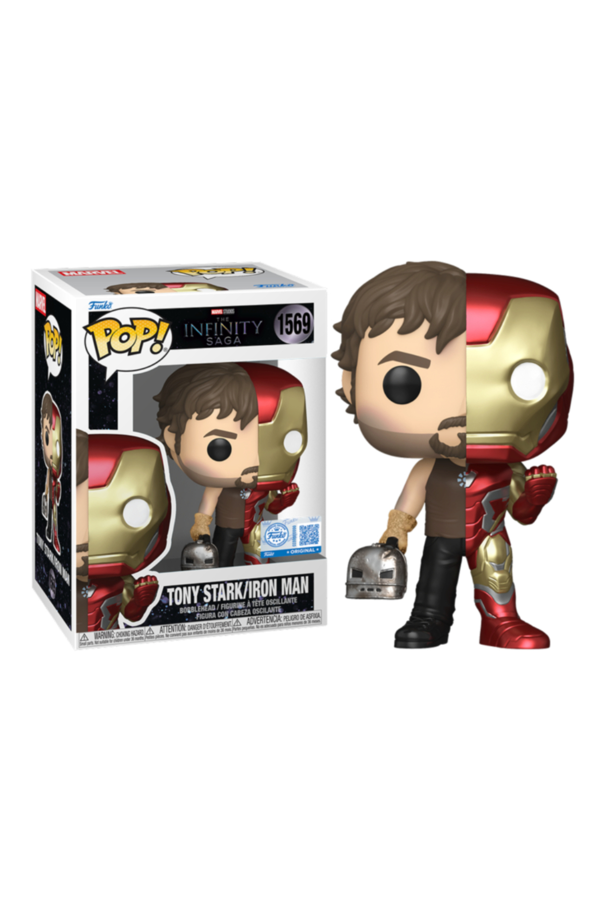 Funko Marvel: The Infinity Saga – Tony Stark / Iron Man Split Pop