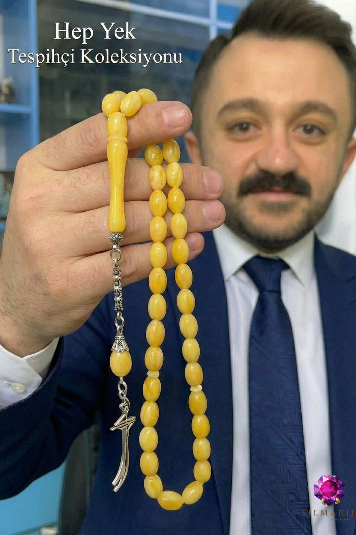 Beyrut Damla Benzetmesi Kehribar Tesbih – Beyrut Ton – Erkek Hediyelik veya Günlük Kullanım