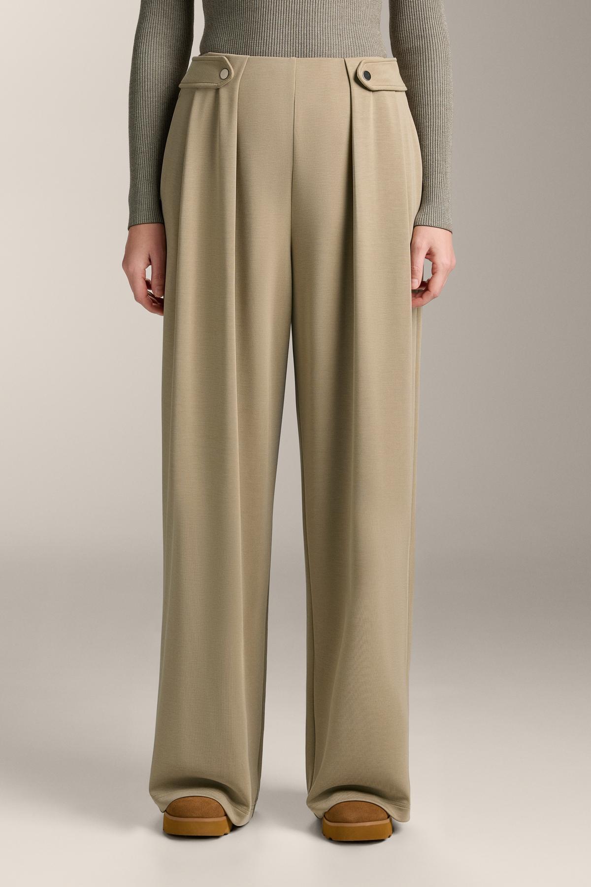 Oysho  Yumuşak dokulu, modal içeren, pilili, geniş paça pantolon