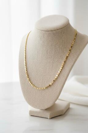 Ylz Jewelry Vıp 14K Ezme Pul Kolye (45 Cm )