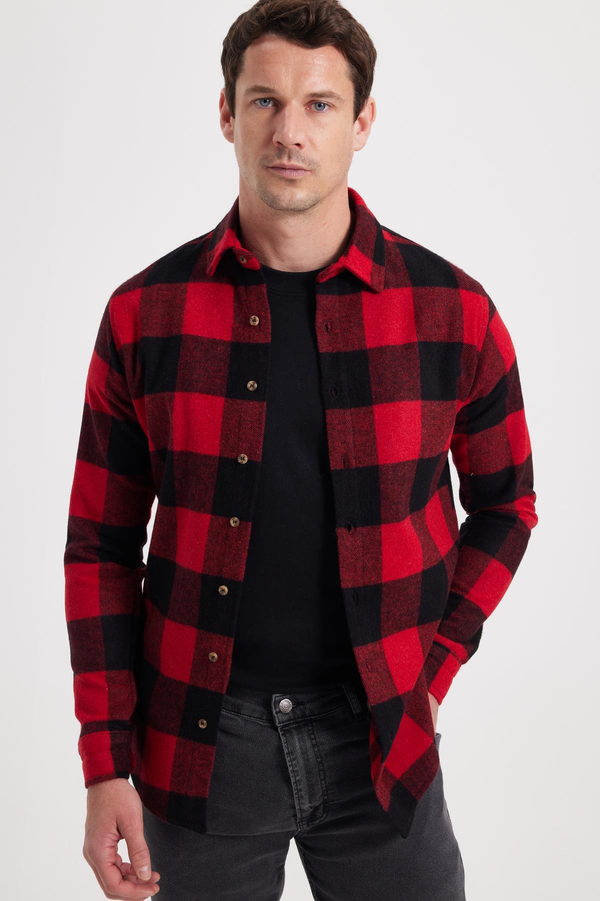 پیراهن مردانه شطرنجی آستین بلند | تودورز Tudors DR250028-3025 - تصویر 3