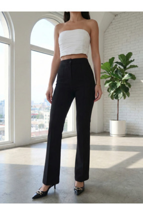 PINNOREM Kadın Krep Kumaş Palazzo Pantolon