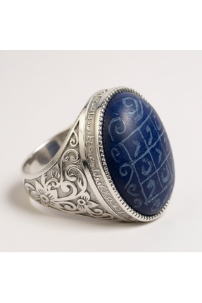 Abdulfettah Kişiye Özel Tılsım-ı Nur Vefkli Gümüş Yüzük - Manevi Işık ve Muha...