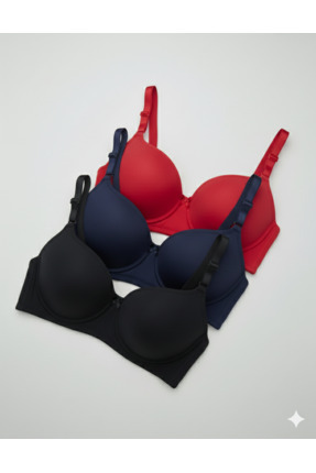 ED WOMEN 3’lü Toparlayıcı Dolgulu Sütyen | Günlük Kullanım – Balenli & Şık Ta...